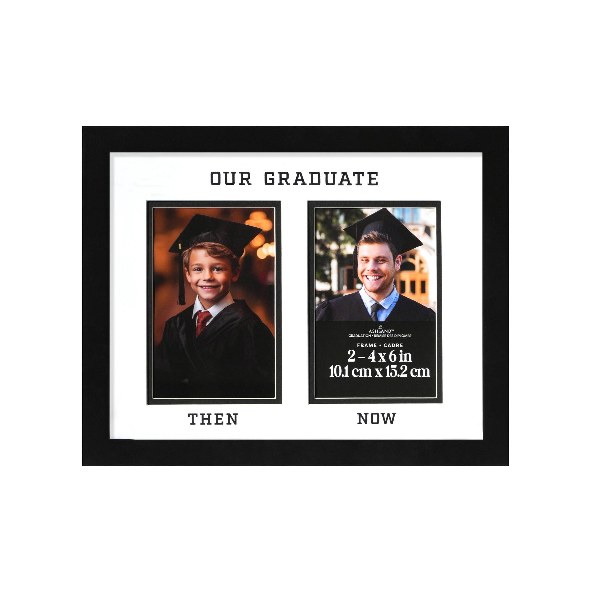 2 Opening 4" x 6" Then & Now Tabletop Frame, Graduation by Ashland®